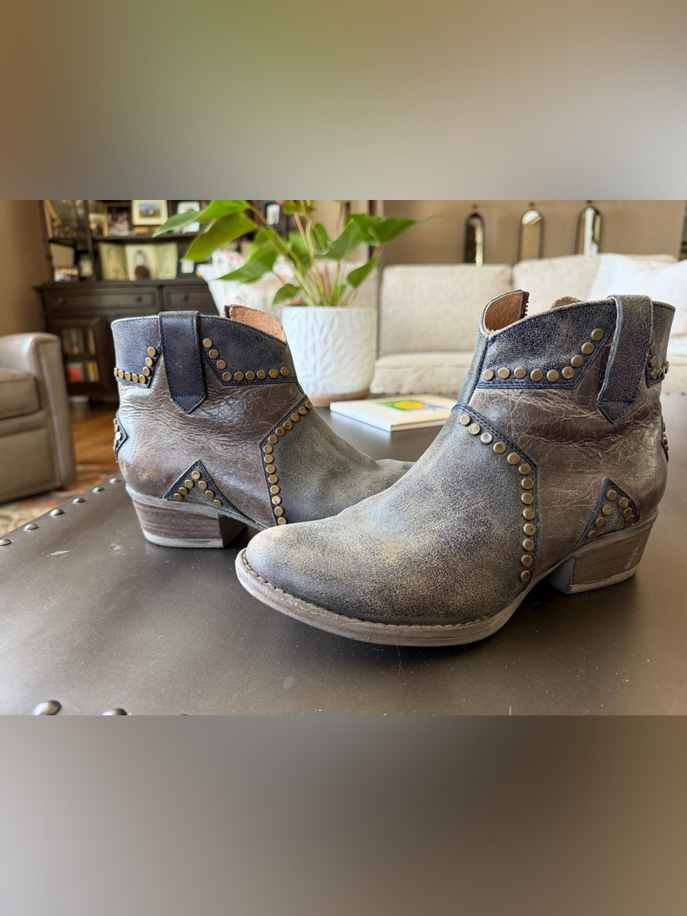Circle G Tan Suede Leather Detail Boots